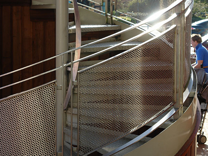 Perforated Metal Sheet Stair Baffle